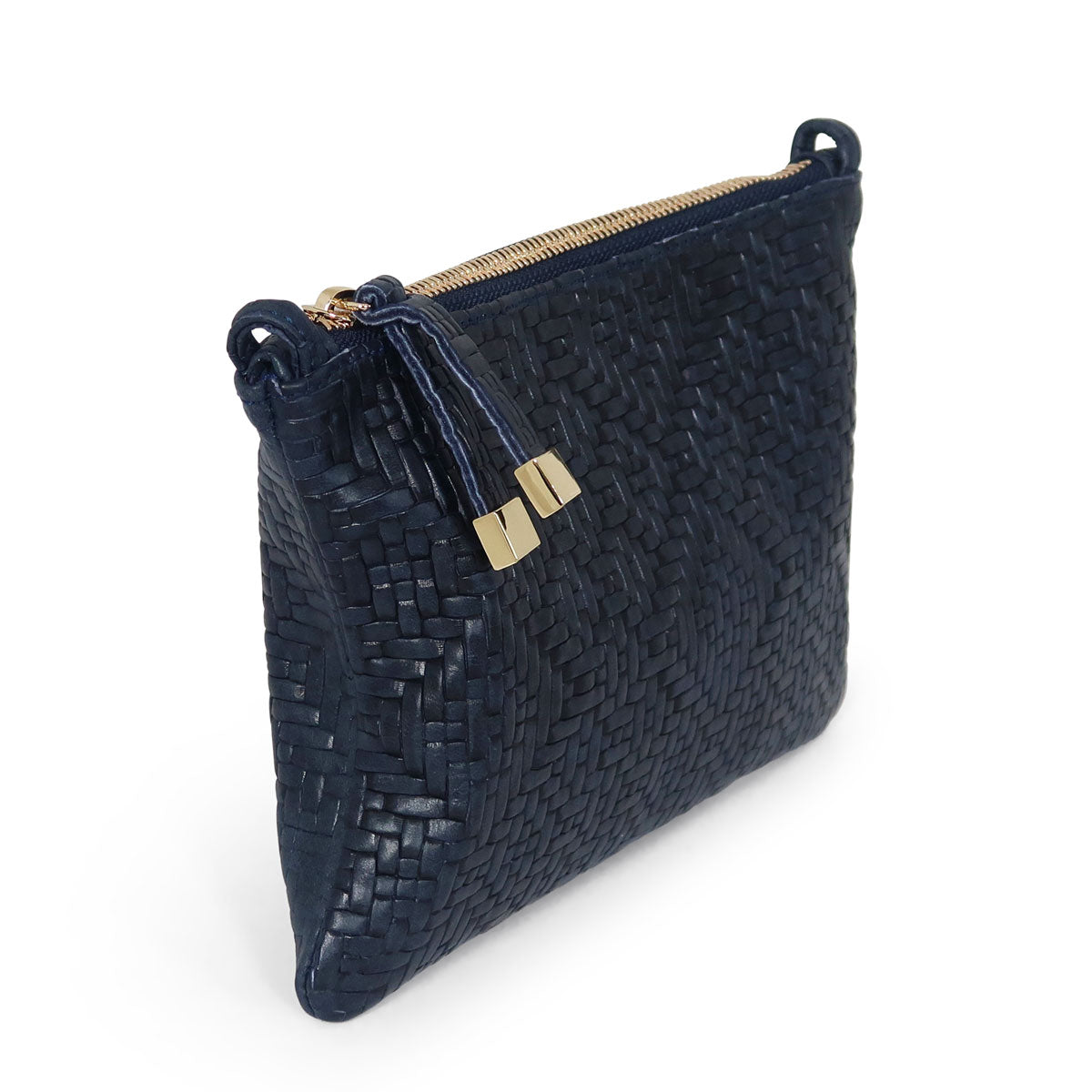 TIP POUCH (LOOPS) | NAVY WOVEN ARGYLE