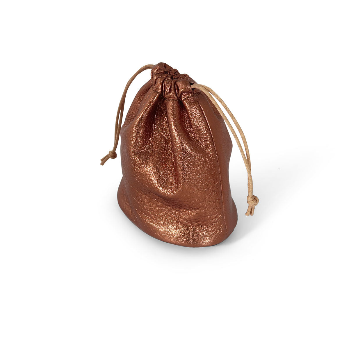 Round Drawstring Pouch | Bronze