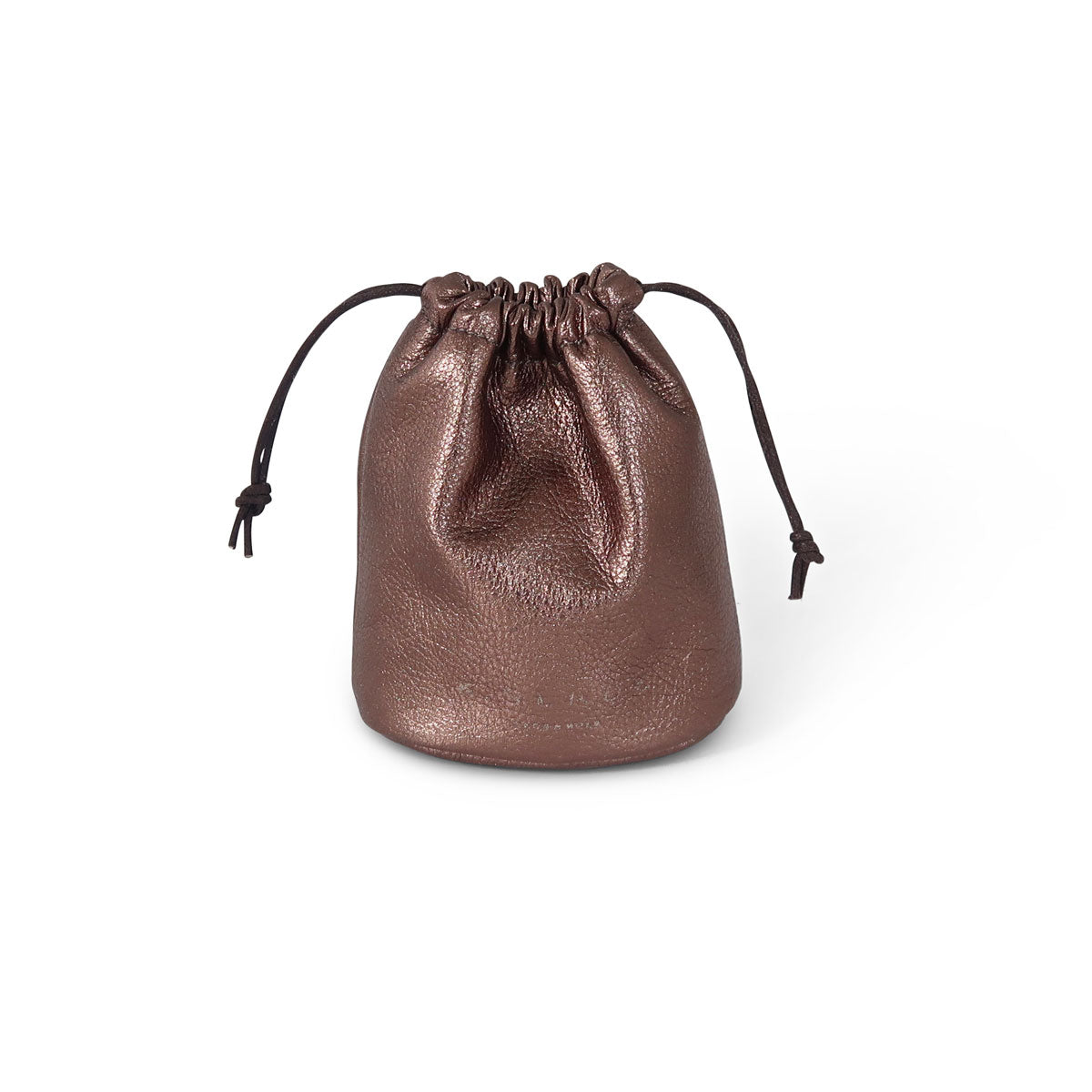 Round Drawstring Pouch | Pewter