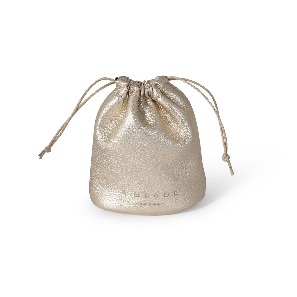 Round Drawstring Pouch | Platinum